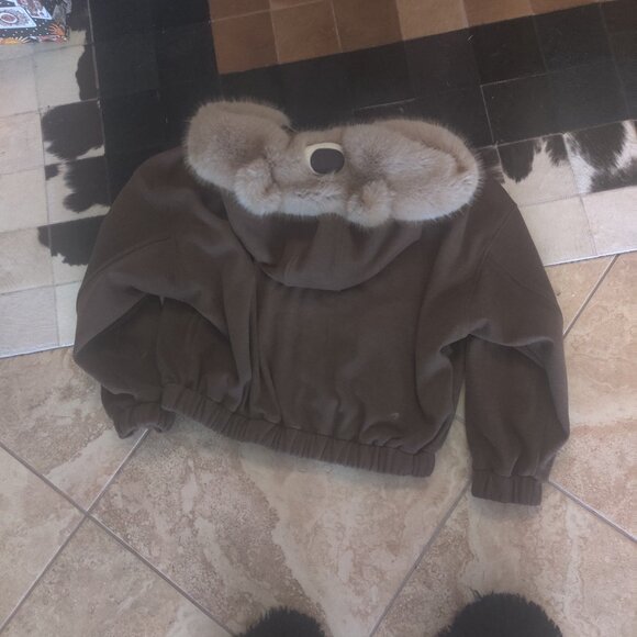 13DE Marzo bear hood jacket size L New Oversized fit - Picture 3 of 5